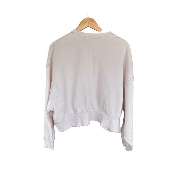 NIKE Women's Cropped Beige Crewneck Sweatshirt - Picture 2 of 7